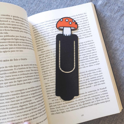 bookmark - mushroom by satisartes tools organizers 2d art nature book bookmarker bookmarkers read reading accessory 3d print model - Mito3D