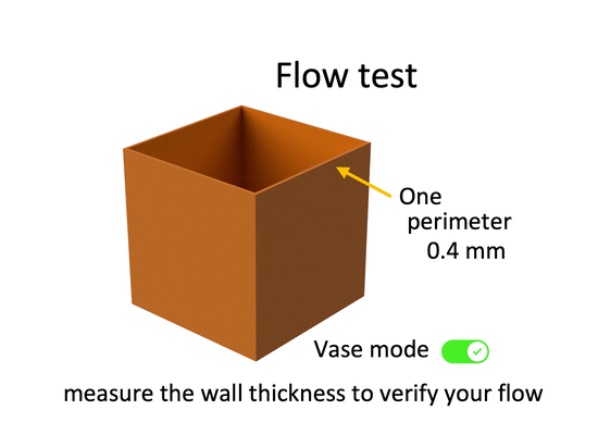 flusso test by mikeproch 3d stampante modelli universale alimentazione verificare 3d print model - Mito3D