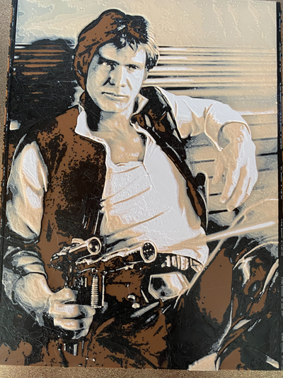 han solo by esteban kenobi69 génératif 3d modèle forge chapeaux lithophane étoile guerres étoiles rebelle art personnage 3d print model - Mito3D