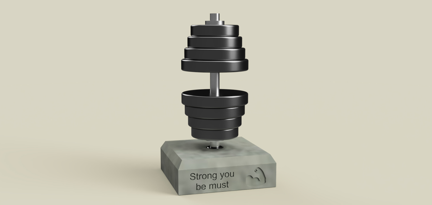 be fort trophée by chipotle art sculptures haltère gym muscle 3d print model - Mito3D