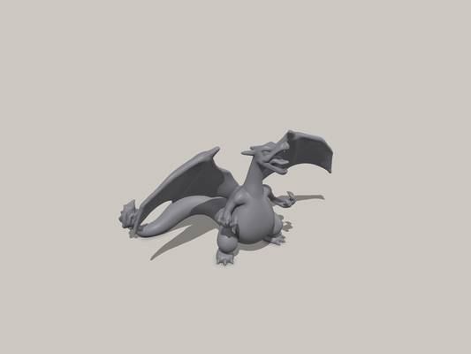 pokémon charizard glurak by juliano quadra arte esculturas bebê 3d print model - Mito3D