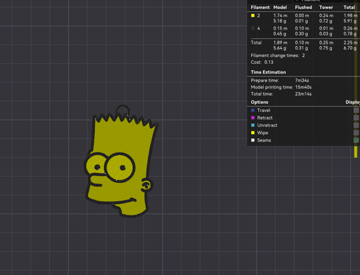 bart simpson llavero by fikuss30 arte moneda insignias simpsons 3d print model - Mito3D