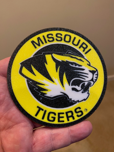 missouri mizzou tigers coaster set of 4 by cybr3d hobby & diy sport outdoors college drink beer soda 3d print model - Mito3D