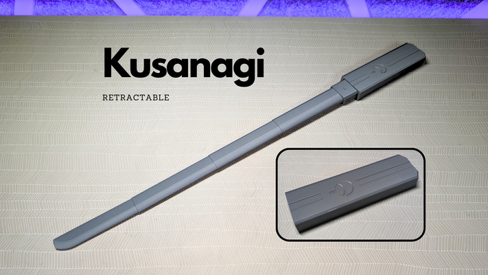 retrátil kusanagi espada impressão in colocar by wf3dprinting adereços cosplays réplica arma brinquedo cosplay suporte diversão 3d print model - Mito3D