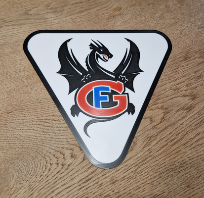 fribourg gott ron emblema by ponte passatempo fai sport all'aperto gotteron hockey ghiaccio svizzera 3d print model - Mito3D