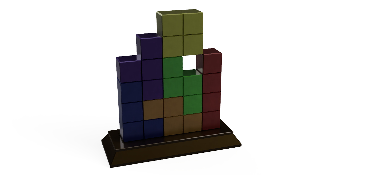 tetris puzzle by chipotle jouets jeux puzzles blocs jeu 3D print model - Mito3D