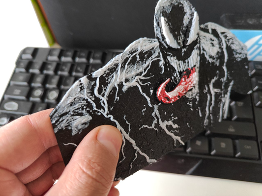 venom ultra realistic hueforge by fabiuscom art 2d 2dart 3d print model - Mito3D