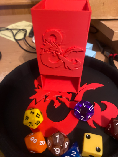 teeny tiny dice tower dungeons & dragons edition remixed by sandpoint station toys games board dungeon dragon dicetower d20 d6 3d print model - Mito3D