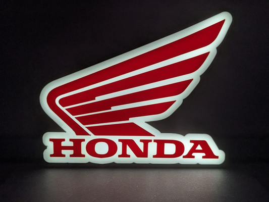 honda caja ligera led lámpara by silman3d arte modelos motocicleta ligero marca logo ams multicolor 3d print model - Mito3D