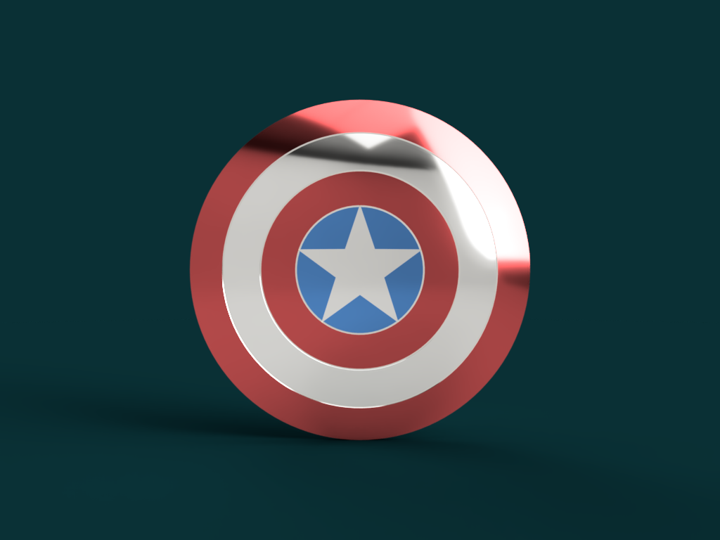 captain america shield game version unbroken by pinionplus props & cosplays replica weapon marvel cosplay cosplayaccessory 3D print model - Mito3D