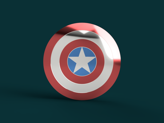 captain america shield game version unbroken by pinionplus props & cosplays replica weapon marvel cosplay cosplayaccessory 3d print model - Mito3D