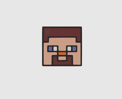 minecraft steve llavero by dub1ns arte 2d juego llaveros 3d print model - Mito3D