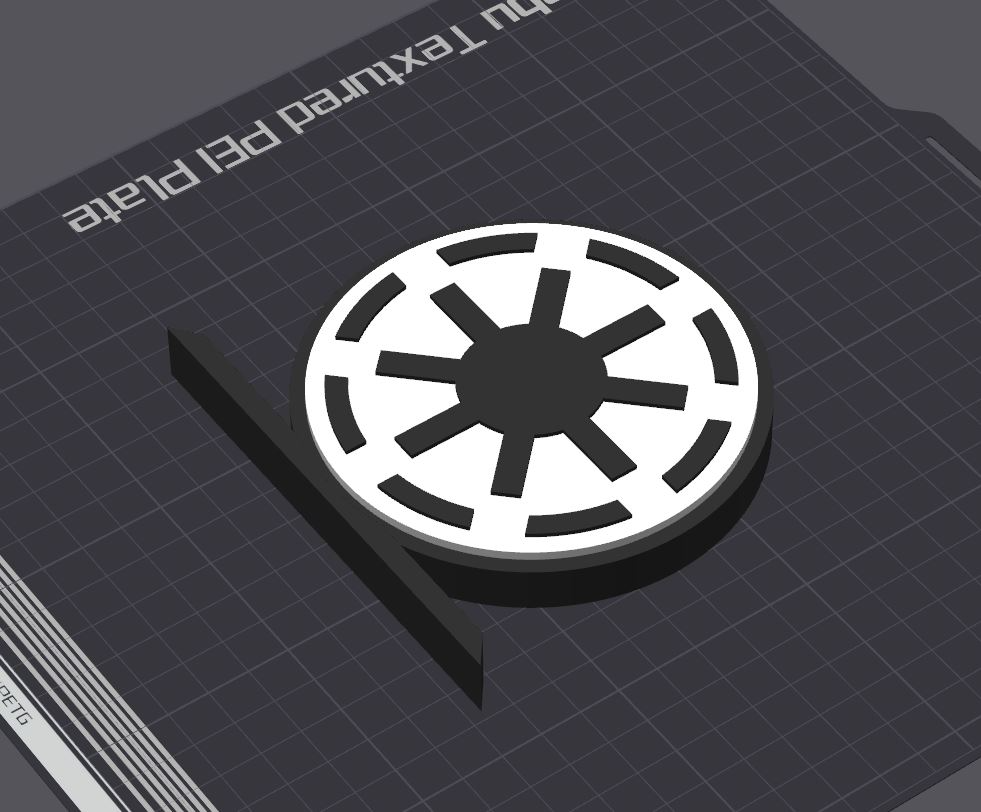 stella guerre galattico repubblica logo tavolo in piedi by 5kyrunn3r arte segni loghi cartello jedi sith luke skywalker darth vader film impero ams pronto 3D print model - Mito3D