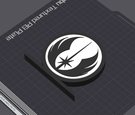 estrella guerras jedi orden logo mesa estante soporte by 5kyrunn3r arte señales logos sith lucas andante cielo darth vader película firmar fuerza ams listo 3d print model - Mito3D