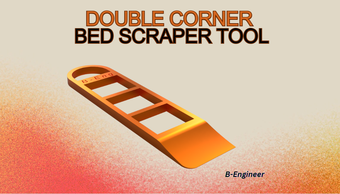 bed scraper tool - multifunction one rounded corner by b-engineer 3d printer accessories bambu spool gadget diy 3d print model - Mito3D