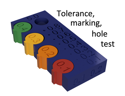 tolérance marquage trou tester by mikeproch 3d imprimante modèles universel modèle 3d print model - Mito3D