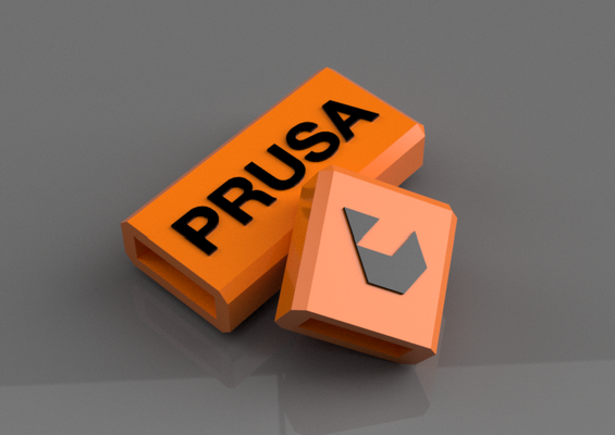 usb-case-prusa-edition by maximefrancey 3d printer accessories usb key prusa orange 3d print model - Mito3D