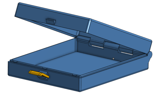 box 75x90x24mm optional insert 4 batteries 18650 - print in place safe storage by kurtvdv tools gadgets pip easy hinged battery 3d print model - Mito3D