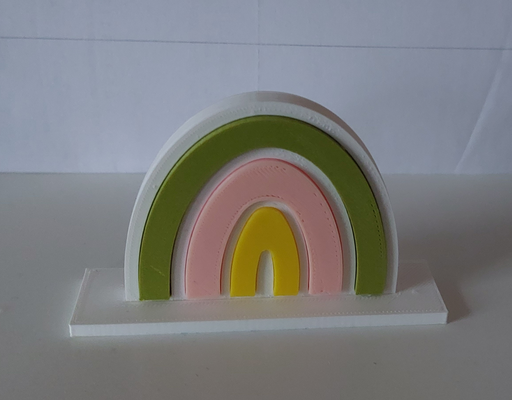 arco iris by draketech casa decoração bolo acessório crianças 3d print model - Mito3D