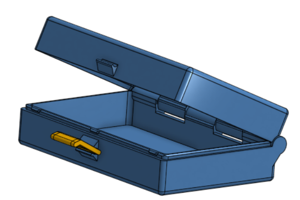 scatola 75x48x24mm opzionale inserire 2 batterie 18650 stampa in posto sicuro conservazione by kurtvdv utensili gadget pip facile incernierato batteria 3d print model - Mito3D