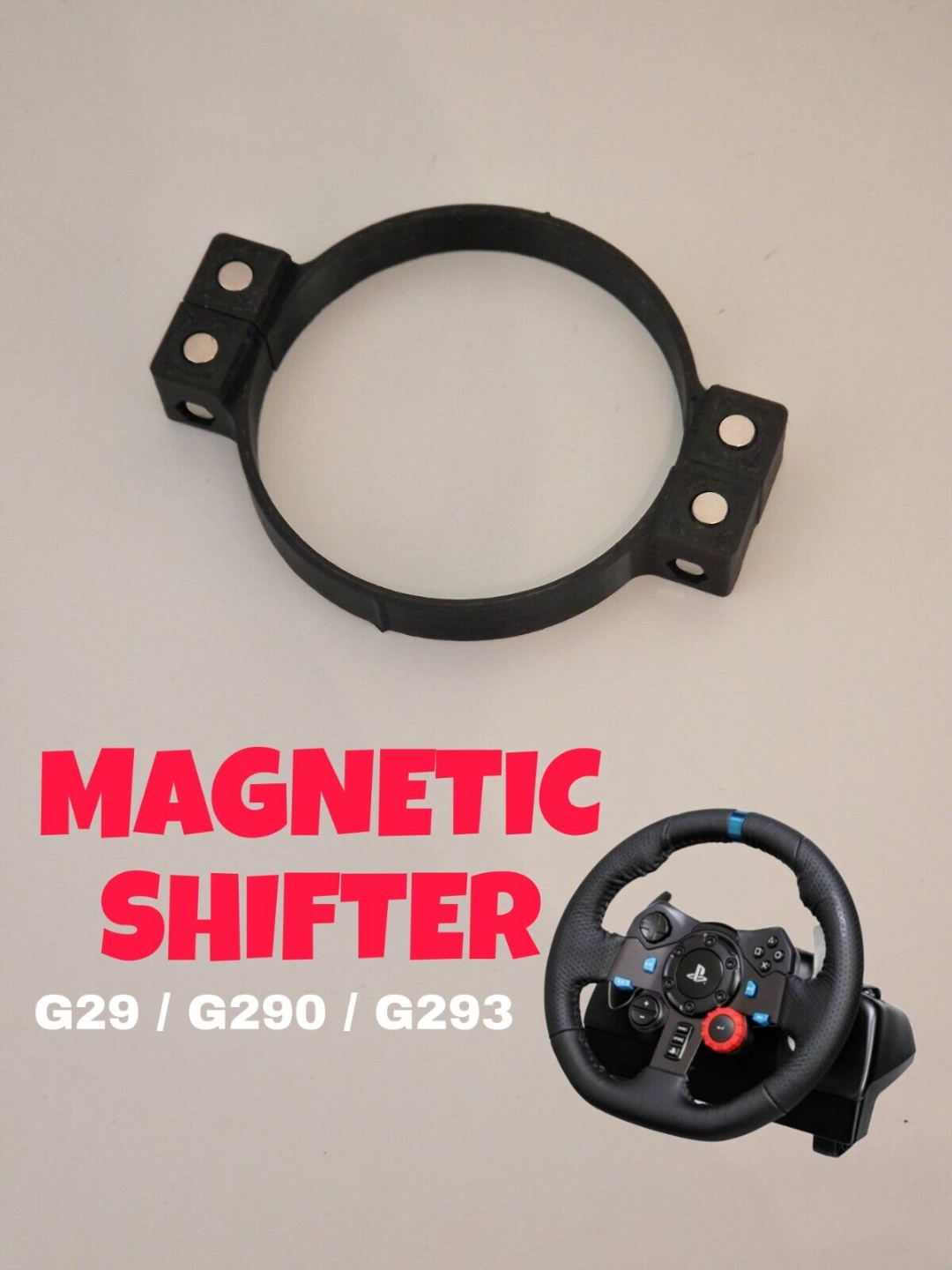 magnetico shifter mod logitech g27 g29 g920 g923 remixato by mirkobocca 3d stampante parti g290 simulazione 3D print model - Mito3D