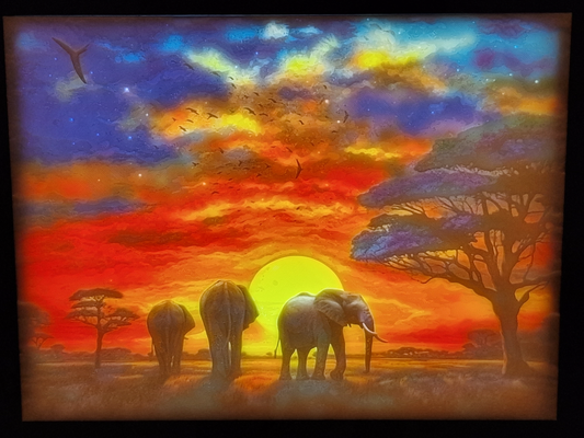 savane haute résolution lithophane by madness3d art 2d cmyk 3d print model - Mito3D