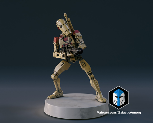 savaş droid heykelcik ağır by galaktik cephanelik minyatürler heykel star savaşlar masaüstü minyatür klon 3d print model - Mito3D