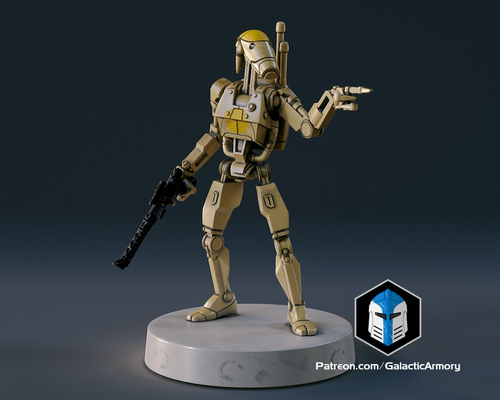 savaş droid heykelcik subay by galaktik cephanelik minyatürler heykel star savaşlar masaüstü minyatür klon 3d print model - Mito3D