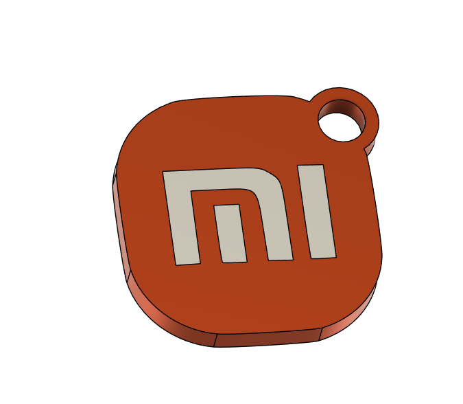 xiaomi logo llavero ams by jpokorny12 moda modelos xiaomi 3D print model - Mito3D