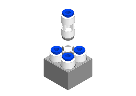 baba eklemek ptfe bağlayıcı 1x1 by willi 3d araçlar organizatörler kutu organizatör organizasyon ptfecoupler bambu bambulabx1 bambulab bambulabx1carbon bambulabp1p bebek düzenleyici 3d print model - Mito3D