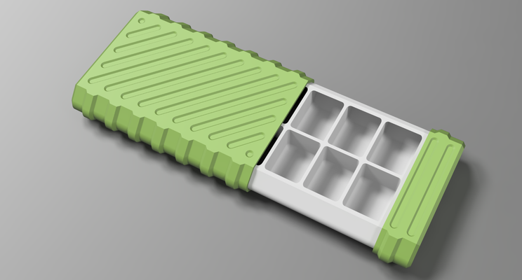 pill box container by extruben tools medical pillbox storage 3d print model - Mito3D