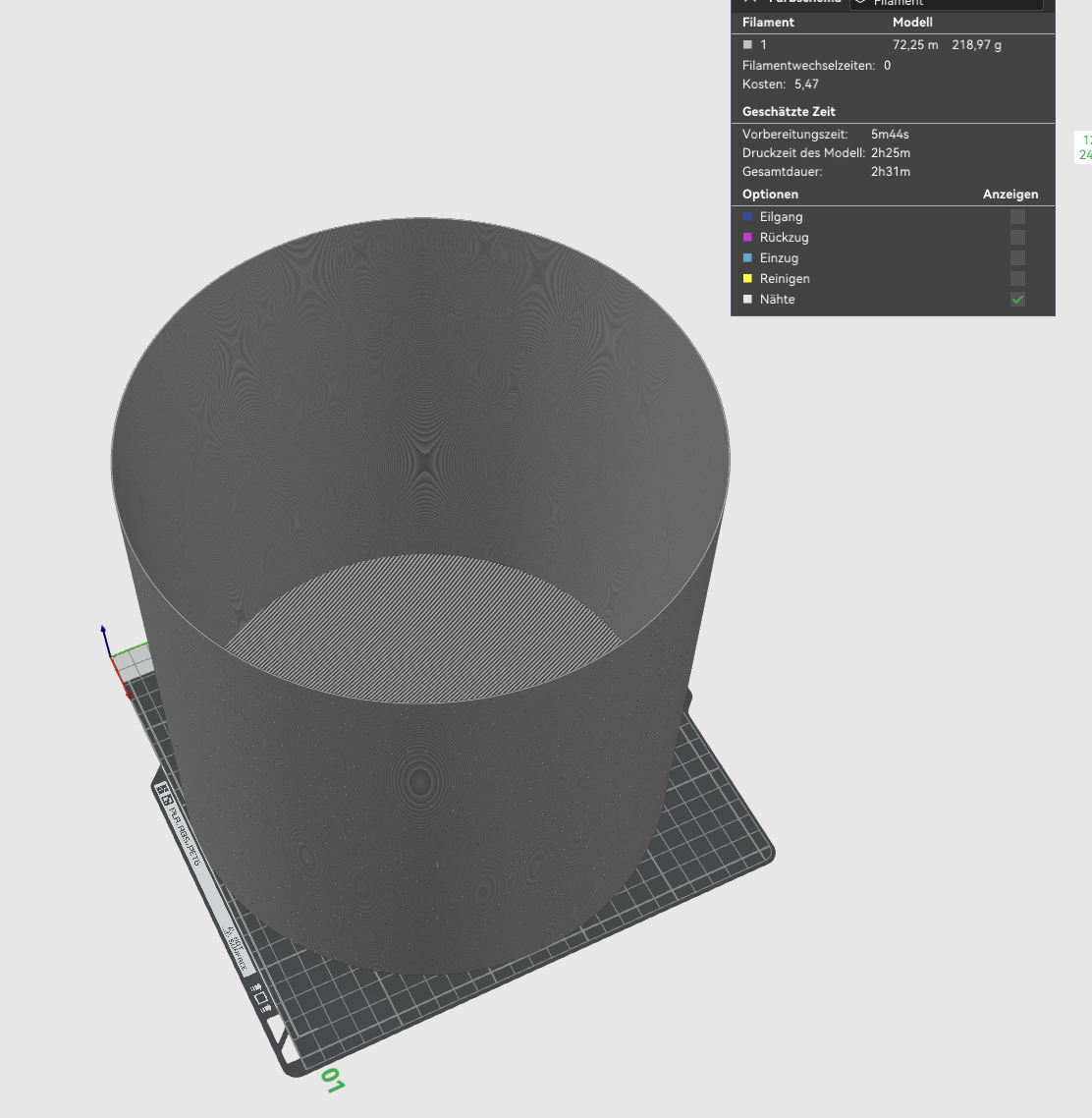 trashcan max print size test - vase mode quick easy by mariob 3d printer models trachcan trashcanspacer trash poop poopbin bin printtest sizetest 3D print model - Mito3D