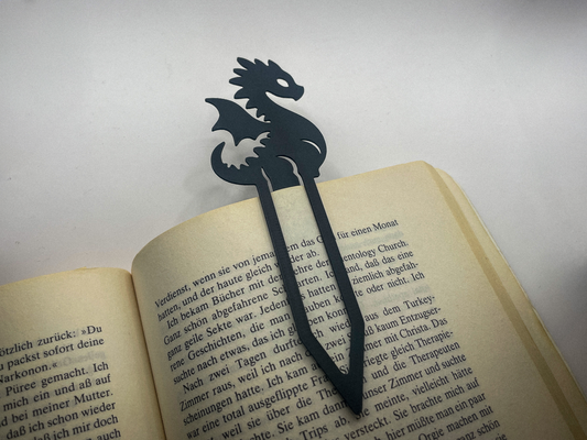 dragon's tale bookmark by misenique art 2d dragon tail book mark 3d print accessory 2024 year chinese chinesenewyear 3d print model - Mito3D