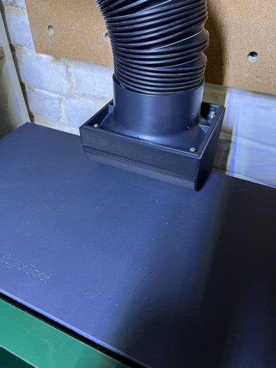 xtool s1 schlauch adapter on neu gemischt by eazzy hersteller werkzeuge maschine xtooladapter laser laserschneider entlüften luft 3d print model - Mito3D