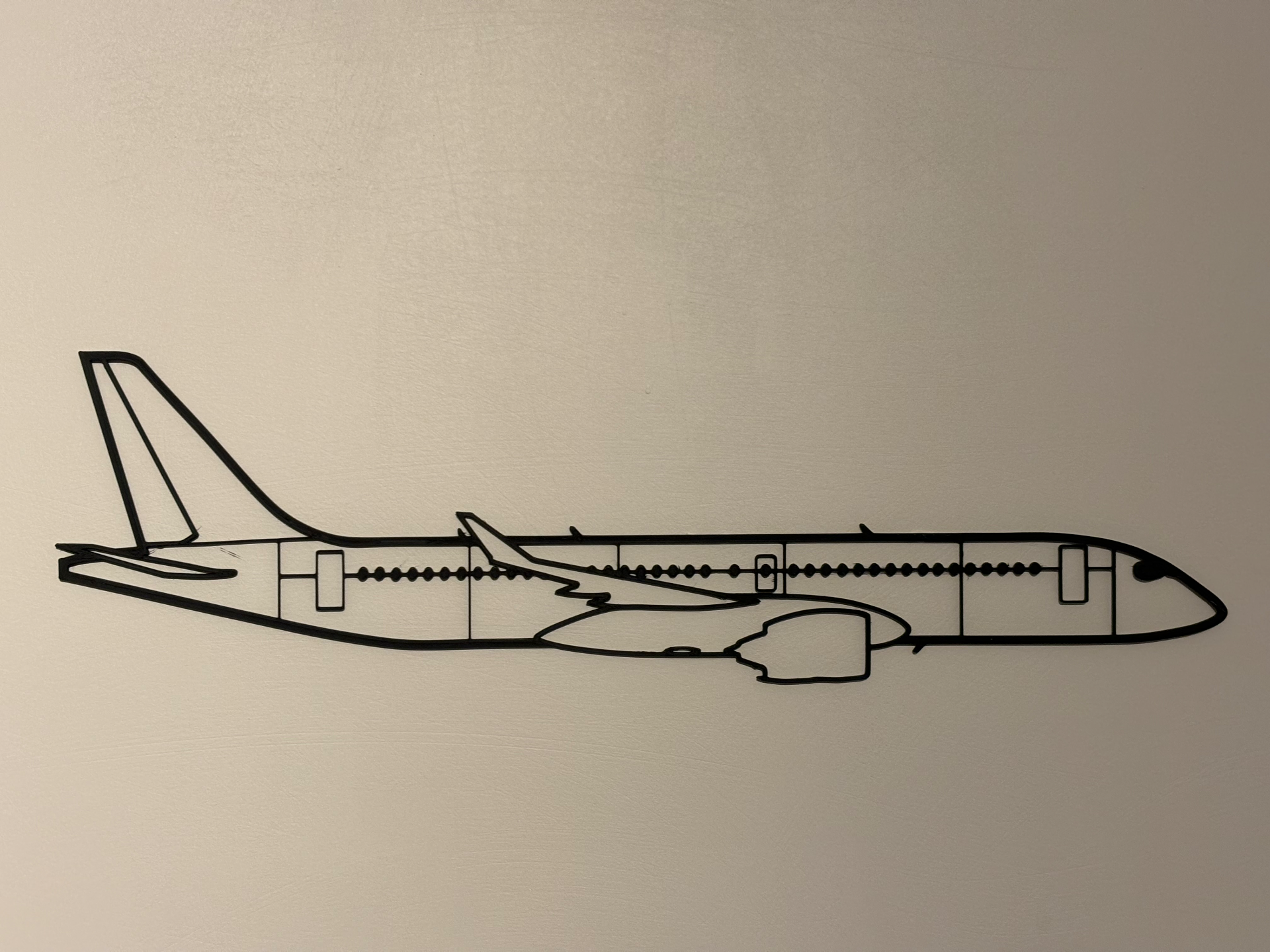 airbus 220 300 parete arte versione disponibile by machtrim 2d freddo aereo pla easyprint 3D print model - Mito3D