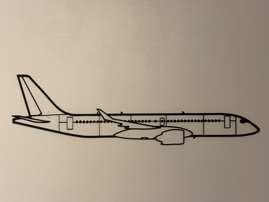 airbus 220-300 wall art version available by machtrim 2d 220 cool airplane pla easyprint 3d print model - Mito3D