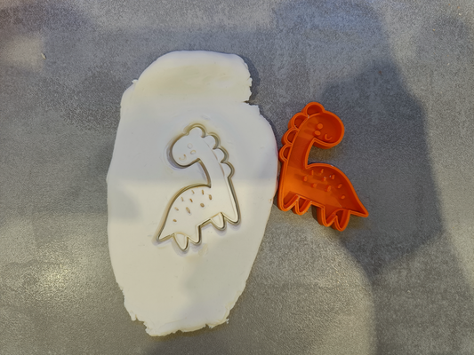 cute dino cookie cutter by d onsnou household pets dinosaur cookiecutter cake family dominictoretto animal 3d print model - Mito3D