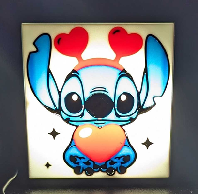 stitch valentine's day light box by goodlife 3d prints engravings art signs & logos stitchlilo disney 3d print model - Mito3D