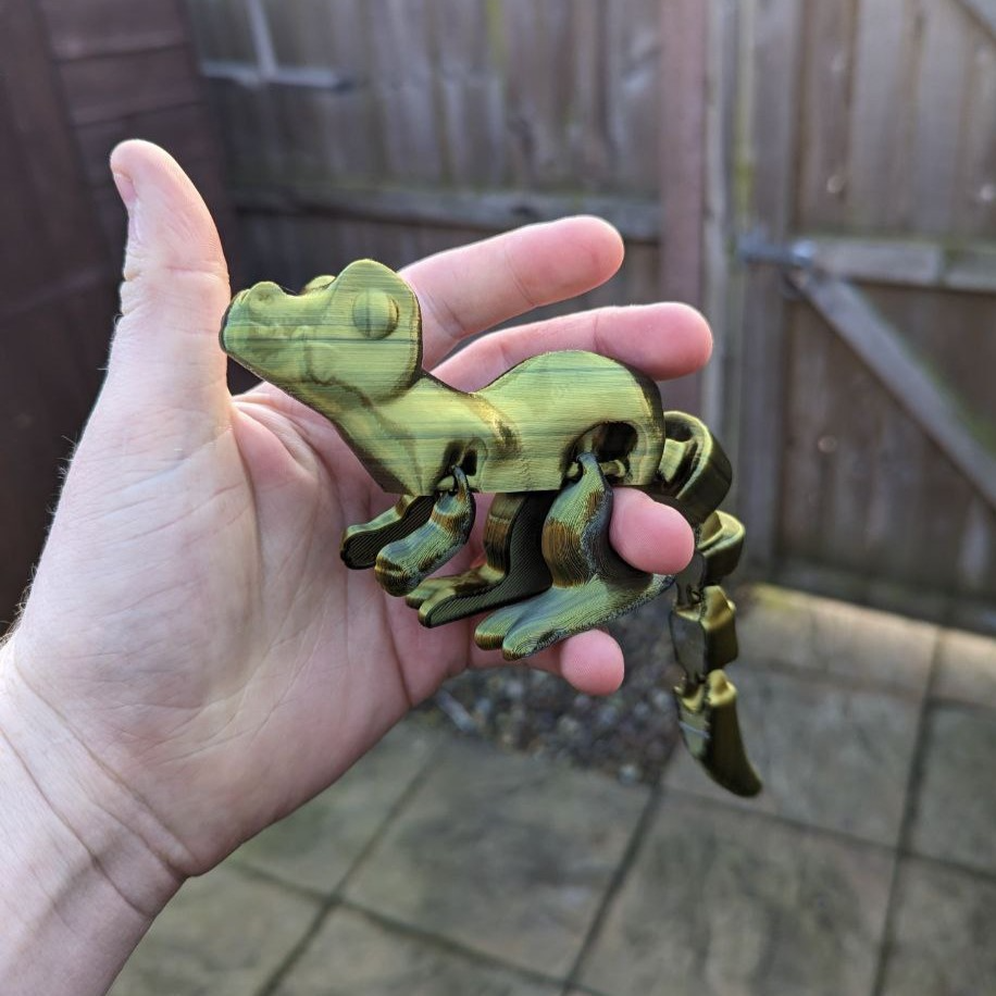 lindo flexi raptor by bellamys3dprints juguetes juegos dinosaurio articulado agitarse juguete 3D print model - Mito3D