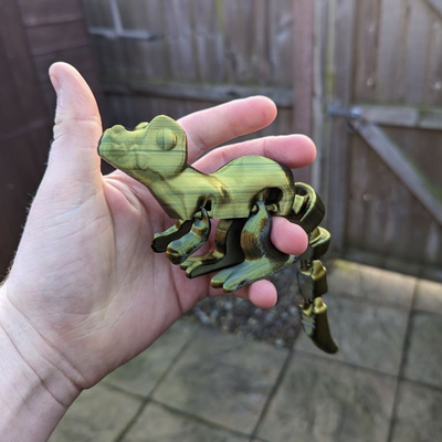 cute flexi raptor by bellamys3dprints toys & games dinosaur articulated fidget toy 3d print model - Mito3D