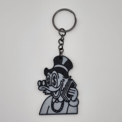 donald canard argent pourparlers porte clés by trépidant impressions 3d art 2d accessoires clé bague cahin disney 3d print model - Mito3D