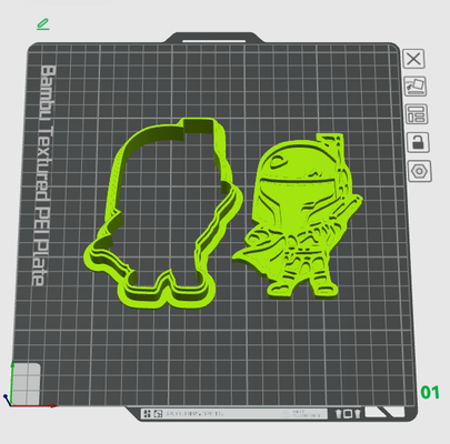 boba fett cookie cutter by blckstar tools hand cookiecutter starwars kitchen accessories handtool beaking 3d print model - Mito3D