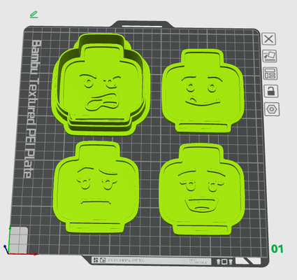 lego gesichter plätzchen cutter by schwarzer stern werkzeuge hand küche küchenzubehör zubehör schnabel ausstechform legokopf abonnieren 3d print model - Mito3D