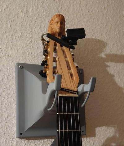 mur monter guitare by oliver wittich loisir diy musique titulaire soutien 3d print model - Mito3D