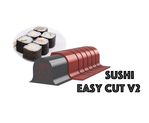 sushi einfach schnitt v2 by mikeproch haushalt haus modelle maschine cutter restaurant hersteller 3d print model - Mito3D