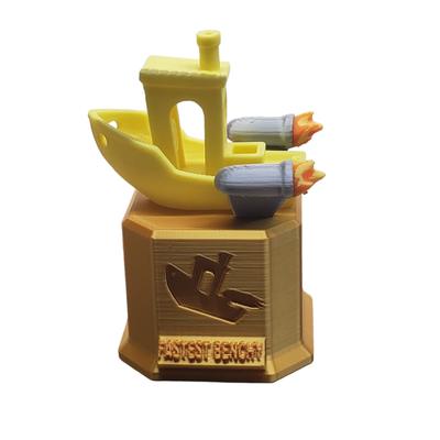 geschwindigkeit boot benchy stand schnellsten trophäe by vrsculpts kunst skulpturen 3d print model - Mito3D