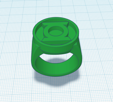 green lantern power ring - size 12 by bre3dlove designs fashion rings comics dccomics greenlantern thingiverse greenlanterncorps greenlanternring 3d print model - Mito3D