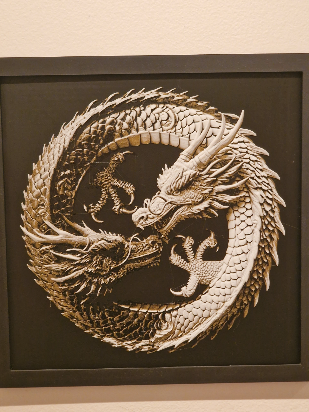 yin yang dragones by madness3d arte 2d forja sombreros mitad camino 3D print model - Mito3D