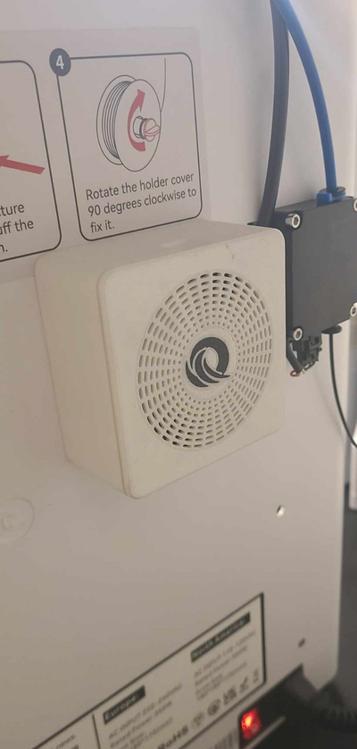 qidi intelligent 3 arrière ventilateur carbone filtre by tac27 3d imprimante pièces smart 3d print model - Mito3D