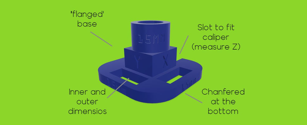 fácil precisão calibração teste by rafa 3d impressora modelos cubo dimensional dimensão 3d print model - Mito3D